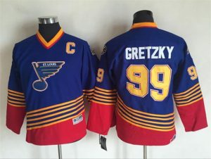 Boern-NHL-St.-Louis-Blues-Ishockey-Troeje-Retro-Wayne-Gretzky-99-Blaa