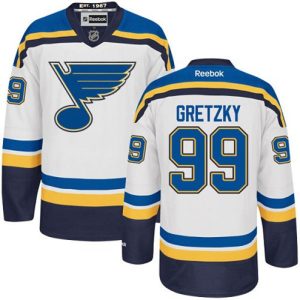 Boern-NHL-St.-Louis-Blues-Ishockey-Troeje-Wayne-Gretzky-99-Authentic-Reebok-Hvid-Ude