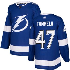 Boern-NHL-Tampa-Bay-Lightning-Ishockey-Troeje-Jonne-Tammela-47-Authentic-Royal-Blaa-Hjemme