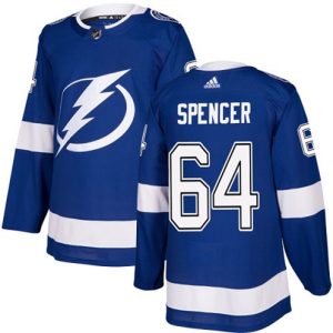 Boern-NHL-Tampa-Bay-Lightning-Ishockey-Troeje-Matthew-Spencer-64-Authentic-Royal-Blaa-Hjemme