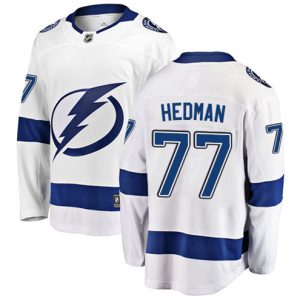 Boern-NHL-Tampa-Bay-Lightning-Ishockey-Troeje-Victor-Hedman-77-Breakaway-Hvid-Fanatics-Branded-Ude
