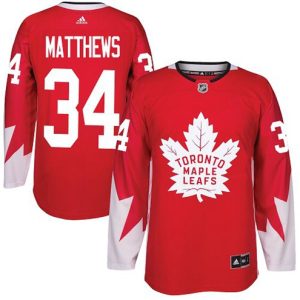 Boern-NHL-Toronto-Maple-Leafs-Ishockey-Troeje-Auston-Matthews-34-Authentic-Roed-Alternate