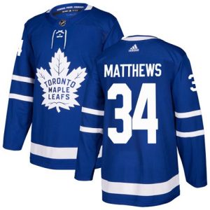 Boern-NHL-Toronto-Maple-Leafs-Ishockey-Troeje-Auston-Matthews-34-Authentic-Royal-Blaa-Hjemme