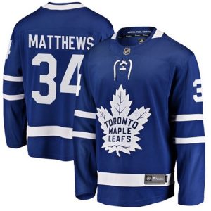 Boern-NHL-Toronto-Maple-Leafs-Ishockey-Troeje-Auston-Matthews-34-Breakaway-Royal-Blaa-Fanatics-Branded-Hjemme