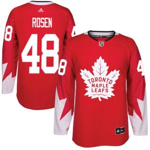 Boern-NHL-Toronto-Maple-Leafs-Ishockey-Troeje-Calle-Rosen-48-Authentic-Roed-Alternate