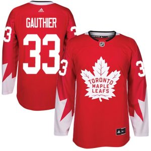 Boern-NHL-Toronto-Maple-Leafs-Ishockey-Troeje-Frederik-Gauthier-33-Authentic-Roed-Alternate