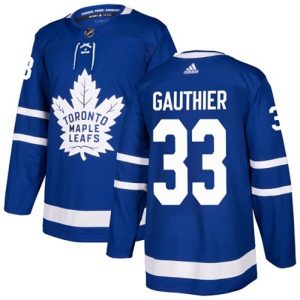 Boern-NHL-Toronto-Maple-Leafs-Ishockey-Troeje-Frederik-Gauthier-33-Authentic-Royal-Blaa-Hjemme