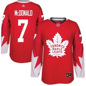Boern-NHL-Toronto-Maple-Leafs-Ishockey-Troeje-Lanny-McDonald-7-Authentic-Roed-Alternate