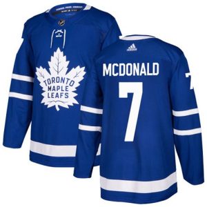 Boern-NHL-Toronto-Maple-Leafs-Ishockey-Troeje-Lanny-McDonald-7-Authentic-Royal-Blaa-Hjemme