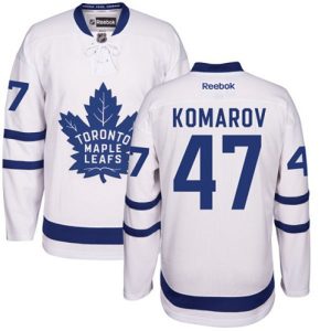 Boern-NHL-Toronto-Maple-Leafs-Ishockey-Troeje-Leo-Komarov-47-Reebok-Hvid-Ude