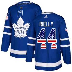 Boern-NHL-Toronto-Maple-Leafs-Ishockey-Troeje-Morgan-Rielly-44-Blaa-USA-Flag-Fashion-Authentic