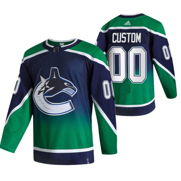 Boern-NHL-Vancouver-Canucks-Ishockey-Troeje-2021-Reverse-Retro-Special-Edition-Authentic-Groen-Custom