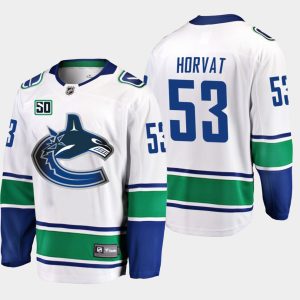 Boern-NHL-Vancouver-Canucks-Ishockey-Troeje-Bo-Horvat-53-50th-Anniversary-Hvid-Ude
