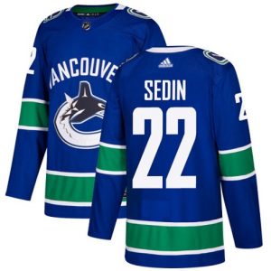 Boern-NHL-Vancouver-Canucks-Ishockey-Troeje-Daniel-Sedin-22-Authentic-Blaa-Hjemme