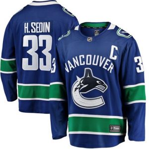 Boern-NHL-Vancouver-Canucks-Ishockey-Troeje-Henrik-Sedin-33-Breakaway-Blaa-Fanatics-Branded-Hjemme