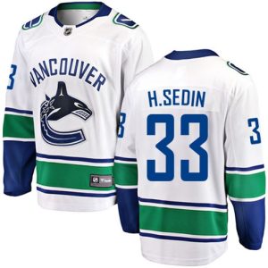 Boern-NHL-Vancouver-Canucks-Ishockey-Troeje-Henrik-Sedin-33-Breakaway-Hvid-Fanatics-Branded-Ude