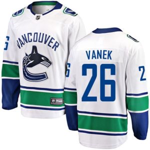 Boern-NHL-Vancouver-Canucks-Ishockey-Troeje-Thomas-Vanek-26-Breakaway-Hvid-Fanatics-Branded-Ude