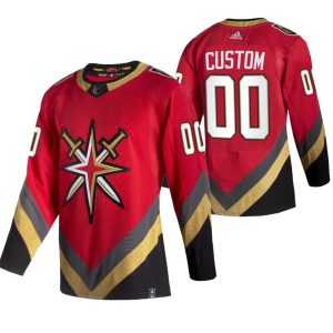 Boern-NHL-Vegas-Golden-Knights-Ishockey-Troeje-2021-Reverse-Retro-Authentic-Roed-Custom