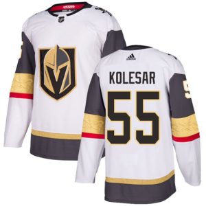 Boern-NHL-Vegas-Golden-Knights-Ishockey-Troeje-Keegan-Kolesar-55-Authentic-Hvid-Ude