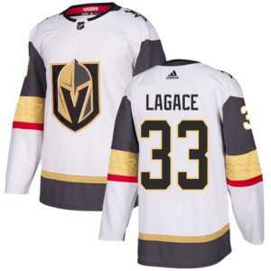 Boern-NHL-Vegas-Golden-Knights-Ishockey-Troeje-Maxime-Lagace-33-Authentic-Hvid-Ude