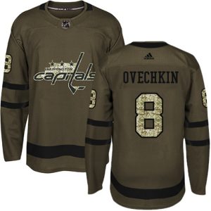 Boern-NHL-Washington-Capitals-Ishockey-Troeje-Alex-Ovechkin-8-Authentic-Groen-Salute-to-Service