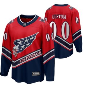 Boern-NHL-Washington-Capitals-Ishockey-Troeje-Custom-2021-Reverse-Retro-Special-Edition-Roed