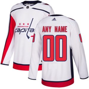 Boern-NHL-Washington-Capitals-Ishockey-Troeje-Customized-Hvid-Ude-Authentic