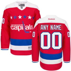 Boern-NHL-Washington-Capitals-Ishockey-Troeje-Customized-Reebok-Third-Roed-Authentic