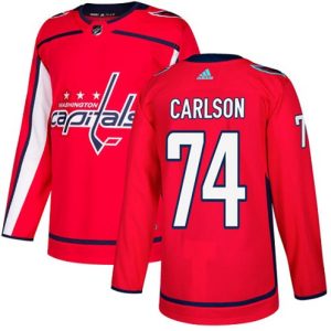 Boern-NHL-Washington-Capitals-Ishockey-Troeje-John-Carlson-74-Authentic-Roed-Hjemme
