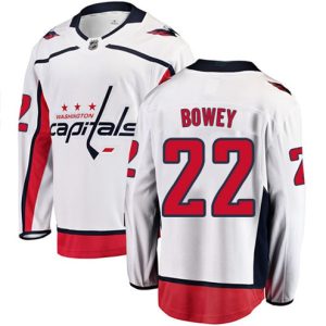 Boern-NHL-Washington-Capitals-Ishockey-Troeje-Madison-Bowey-22-Breakaway-Hvid-Fanatics-Branded-Ude