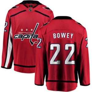Boern-NHL-Washington-Capitals-Ishockey-Troeje-Madison-Bowey-22-Breakaway-Roed-Fanatics-Branded-Hjemme