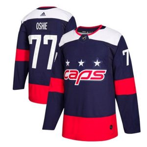 Boern-NHL-Washington-Capitals-Ishockey-Troeje-T.J.-Oshie-77-Authentic-Navy-Blaa-2018-Stadium-Series