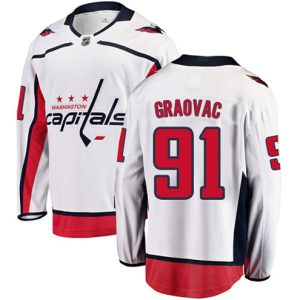 Boern-NHL-Washington-Capitals-Ishockey-Troeje-Tyler-Graovac-91-Breakaway-Hvid-Fanatics-Branded-Ude