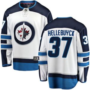 Boern-NHL-Winnipeg-Jets-Ishockey-Troeje-Connor-Hellebuyck-37-Breakaway-Hvid-Fanatics-Branded-Ude