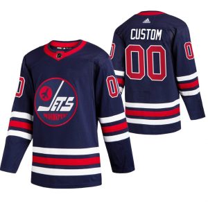 Boern-NHL-Winnipeg-Jets-Ishockey-Troeje-Custom-Blaa-2021-22-Third-Authentic