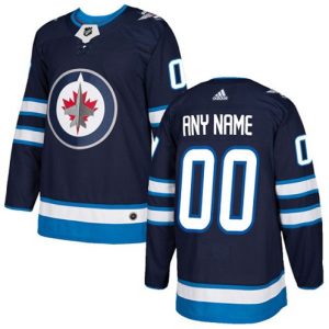 Boern-NHL-Winnipeg-Jets-Ishockey-Troeje-Customized-Hjemme-Navy-Blaa-Authentic