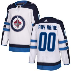 Boern-NHL-Winnipeg-Jets-Ishockey-Troeje-Customized-Hvid-Ude-Authentic