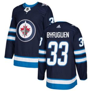 Boern-NHL-Winnipeg-Jets-Ishockey-Troeje-Dustin-Byfuglien-33-Authentic-Navy-Blaa-Hjemme