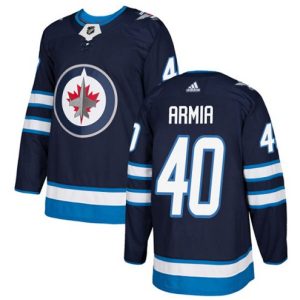 Boern-NHL-Winnipeg-Jets-Ishockey-Troeje-Joel-Armia-40-Authentic-Navy-Blaa-Hjemme