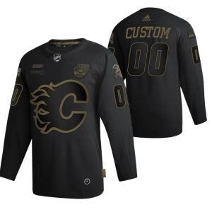 Calgary-Flames-Tilpasset-Troeje-Sort-2020-Salute-To-Service-Authentic