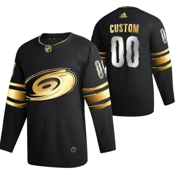 Carolina-Hurricanes-Tilpasset-Troeje-Sort-Golden-Edition-Limited-Authentic