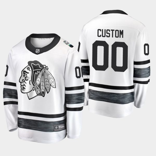 Chicago-Blackhawks-Troeje-00-Tilpasset-Hvid-2019-NHL-All-Star