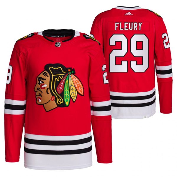 Chicago-Blackhawks-Troeje-29-Marc-Andre-Fleury-Hjemme-Roed-2021-22-PrimeGreen-Authentic