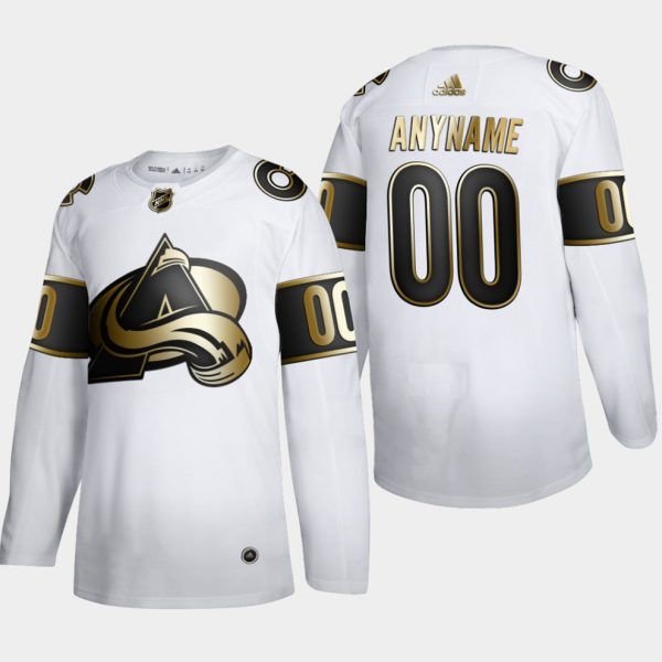 Colorado-Avalanche-Tilpasset-Troeje-00-NHL-Golden-Edition-Hvid-Authentic