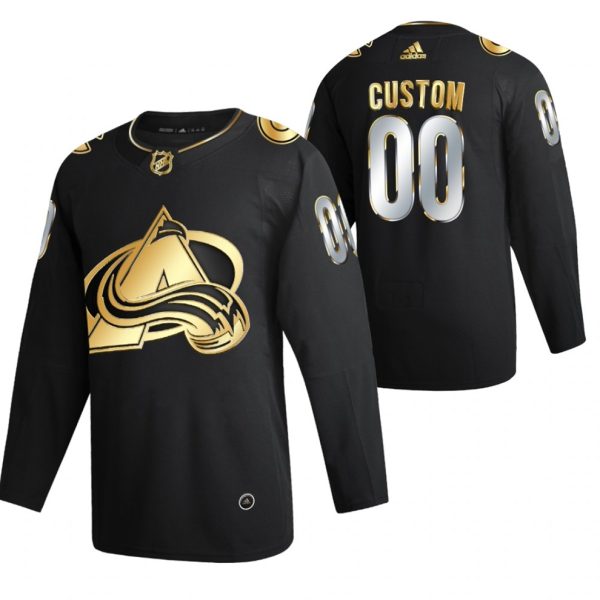 Colorado-Avalanche-Tilpasset-Troeje-Sort-2021-Golden-Edition-Limited-Authentic