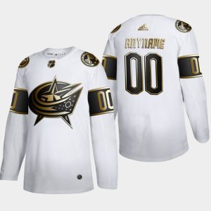 Columbus-Blue-Jackets-Tilpasset-Troeje-00-NHL-Golden-Edition-Hvid-Authentic