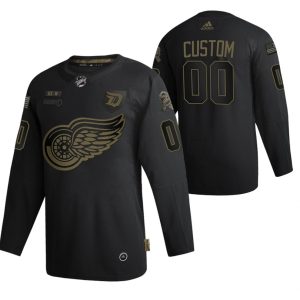 Detroit-Red-Wings-Tilpasset-Troeje-Sort-2020-Salute-To-Service-Authentic