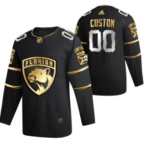 Florida-Panthers-Tilpasset-Troeje-Sort-2021-Golden-Edition-Limited-Authentic