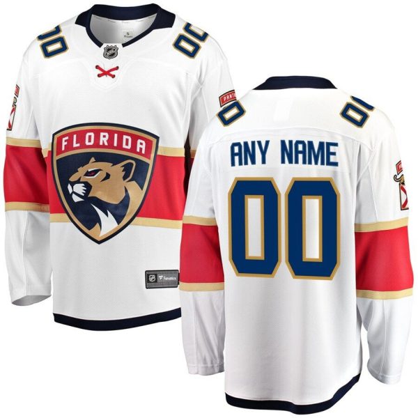 Florida-Panthers-Troeje-Fanatics-Branded-Ude-Breakaway-Tilpasset-Hvid-Jerse