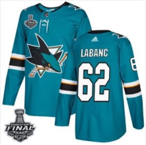 Kevin-Labanc-Maend-Sharks-Teal-Hjemme-Blaa-2019-Stanley-Cup-Final-Stitched